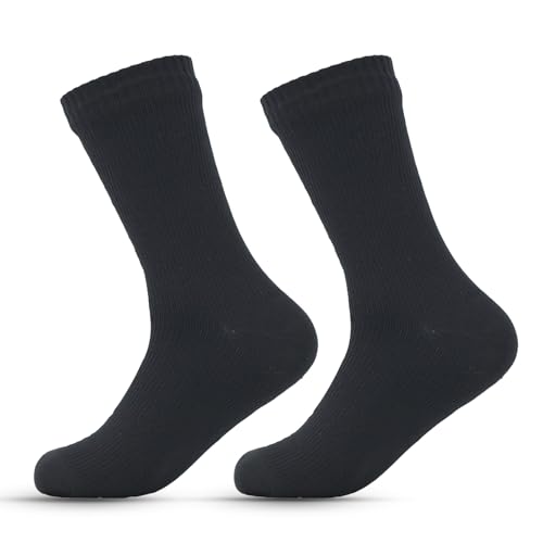 [hozuka] 防水ソックス 防水靴下 通気 浸水防止 泥除け 洗濯機丸洗い 登山 釣り ゴルフ 農業 スキー スノボ 雨の日対策 バイク 自転車 通勤 通学 三層構造 男女兼用 メンズ レディース レインソックス ウォータープルーフ (JP, アルファベット, L, ブラック) - hozuka - 商品画像