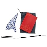 12-Loch-Musik-Okarina mit umfangreichem Paket, Alt-A-C-Ton, ideal zum Lernen und Aufführen (Blau)