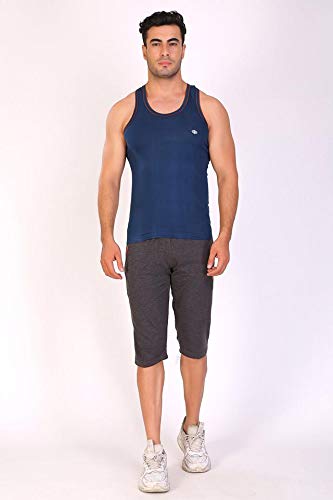Image of T T Men Solid Caption Dyed Vest Pack of 3