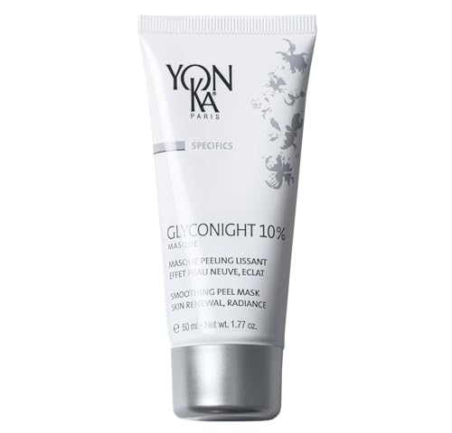 Glyconight 10% Night Mask Peel Yonka 50ml - Dreifach wirksam mit 10% reinem Glykol | Anti-Aging, Neue-Haut-Effekt, Ausstrahlung - Dermatologisch nachgewiesene Ergebnisse! 98% natürlichen Ursprungs