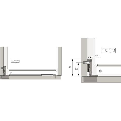 Charnière à frigo HETTICH ET 582-72134