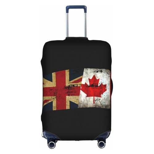 Travel Luggage Cover Canadian Britain Flag Fashion Washable Baggage Suitcase Protector Fit For Luggage X-Large
