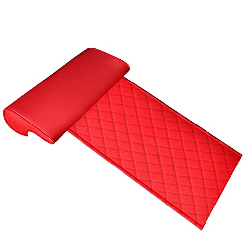 CHEIRS Auto Sitzkissen Mit Komfort Beinstützkissen, Für Autos Busse Züge Office Home Beinauflage Kissen,Red