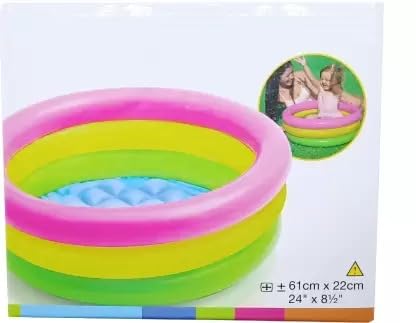 Image of Summer Special Inflatable Kids Swimming Pool | Kids Bath Activity Water Pool with Air Filled Bubble Beam Floor | Portable Baby Pool for Indoor Outdoor Use (2 feet)