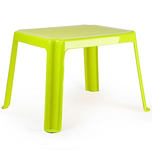 Acan Tradineur - Mesa Auxiliar de plástico, mesita Baja para niños, Polipropileno, Estructura sólida, Interior y Exterior, salón, jardín, Fabricada en España (Verde Pistacho, 54 x 65 x 42 cm)