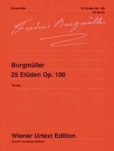 WIENER URTEXT EDITION BURGMULLER F. - 25 ETUDEN OP. 100 - PIANO Méthode et pédagogie Piano et instrument à clavier Piano      Sheet music – January 1, 2000