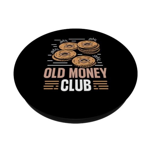 Old Money Club Billionaire Rich Aesthetics Millionaire PopSockets Swappable PopGrip, Black - Image 2