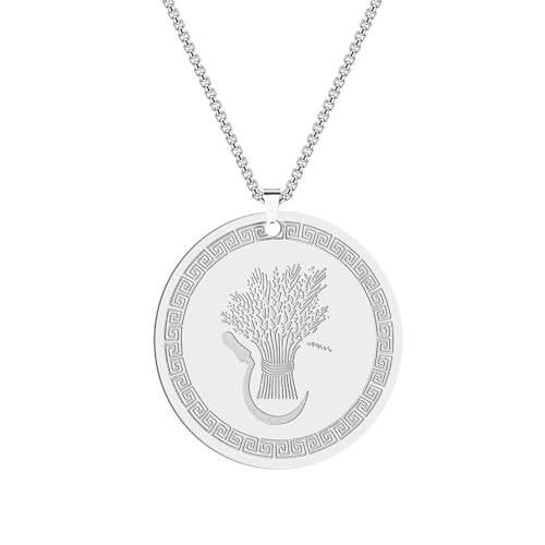 Pendentif Déméter collier ethnique gravé un cadeau de récolte symbolique