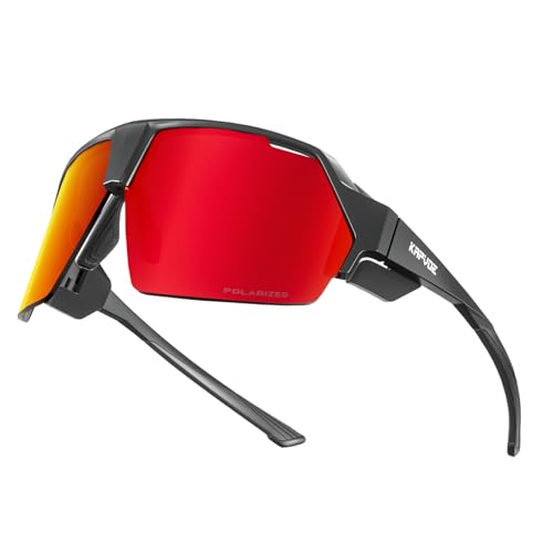 KAPVOE Polarizzati Occhiali da Ciclismo con 2