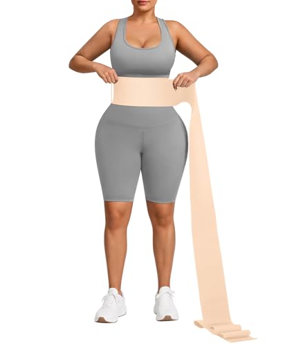 Image of FeelinGirl Waist Trainer for Women Bandage Wrap Trimmer Belt Long Torso Tummy Wraps Belly Body Shaper Waist Trimmer Belt