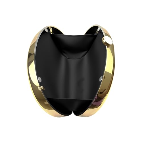 Image of Shiny Metallic Acrylic Clutch Purses For Women Wedding Handbag Evening Clutch Shell Purse