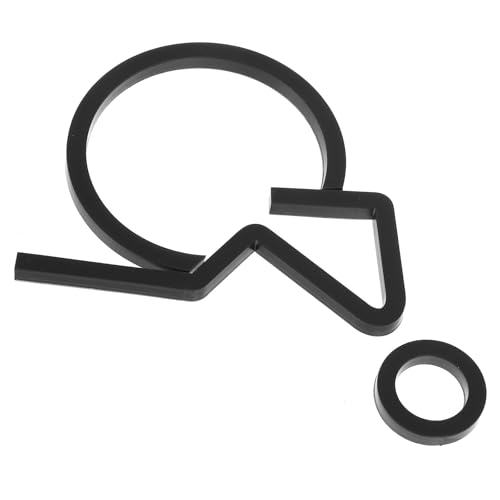 ELEOUTI Señal Acrílica de Baño Accesible Símbolo de Silla de Ruedas para Discapacitados Letrero Negro Mate A Señalización para Baños Públicos y Espacios Accesibles