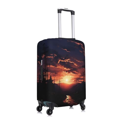 Travel Luggage Cover Fashion Suitcase Protector Dusk Scenery Spandex Baggage Covers Washable Suitcase Covers Anti-Scratch Luggage Cover Protectors Fits 18-32 Inch Suitcases X-Large2