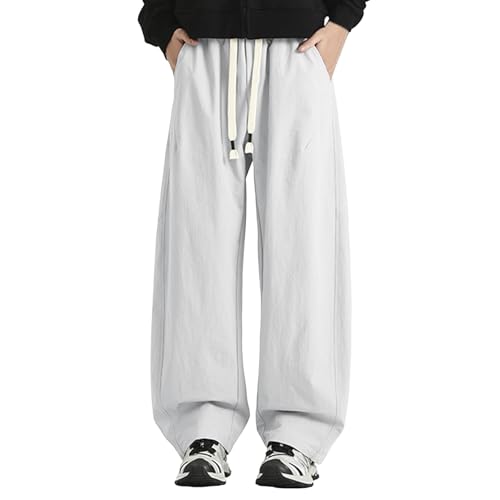 Foweknow Pantalones de chándal para hombre, pantalones deportivos holgados, pantalones japoneses de pierna ancha, pantalones de deporte para el tiempo libre, pantalones largos de entrenamiento con