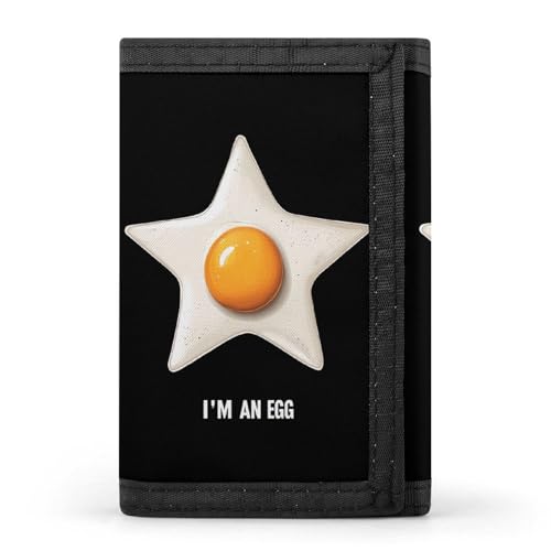 Im An Egg Fried Egg Trifold Wallet Slim Credit Card Holder Minimalist Front Pocket Money Clip for Women Men