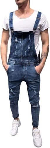 Generico Salopette da uomo slim fit denim...