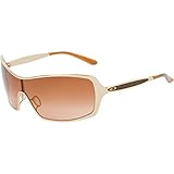 Oakley Women's OO4053 Remedy Shield Sunglasses, Polished Gold Frame/Brown Gradient Lens, One Size