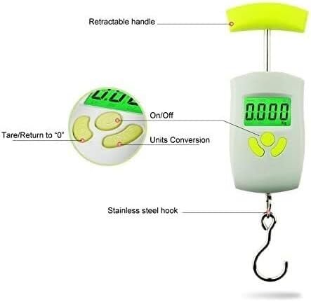 Luggage Scale, Hanging Scale, Hanging Scale Pocket Portable 50kg Portable Electronic Weight Scales for Travel Suitcase Luggage Fish Hook Scale