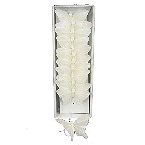 Shinoda Design Center 0165500167 12 Piece Butterfly Decor, 3", White