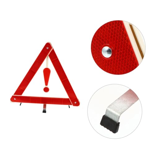Triangle avertissement pliable stable et antidérapant panneau réfléchissant urgence