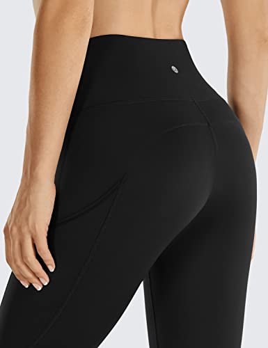 Crz Yoga Womens Naked Feeling Workout Capris Leggings 23'' - High Waisted Gym Tummy Control Yoga Pants With Pockets Black Medium #TOP3