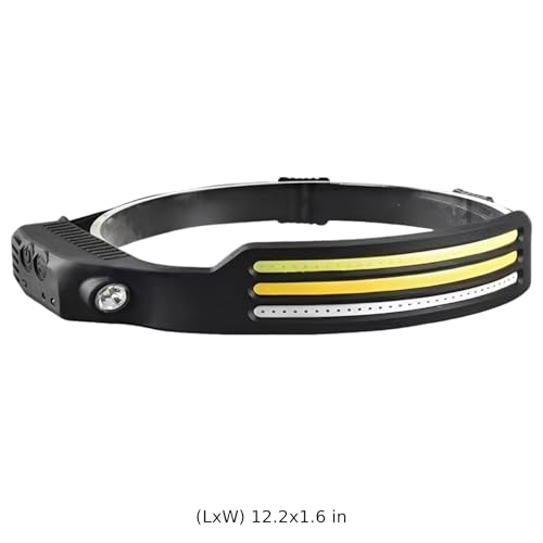 Linterna frontal recargable tipo C de haz ancho de 230 grados con sensor 5