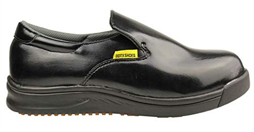 DDTX Slip Oil Resistant Slip-on Mens Work Shoes Black/White4