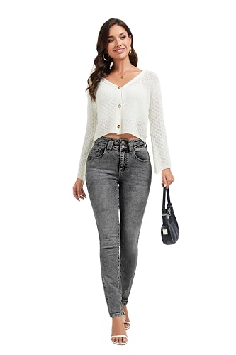 Womens Straight Leg Jeans High Waisted Pencil Pants Jean for Women Stretch Denim Pants2