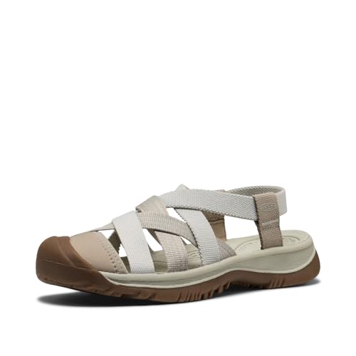 KEEN Damskie sandały Whisper Lattice, Plaza Taupe/Silver Birch, 36 UK, Plaza Taupe srebrna brzoza, 39 EU