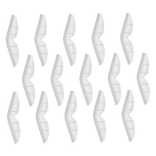 NOLITOY 15個 曇り止め サングラス鼻パッド 鼻梁クリップ フェイスインナーサポートフレーム 眼鏡レンズ メガネミスト めがね 曇り防止ストリップ マスクノーズストリップ シリカゲル 白い