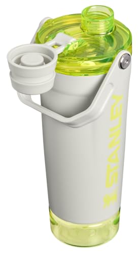 Image of STANLEY Vitalize Shaker Bottle, 20 oz, Pale Stone Atomic | Leakproof Shaker Bottle | Fast-Flow Spout | Removable Strainer | Easy-Grip Handle | Base Container | Double-Wall Insulation