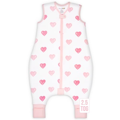 Image of Mama Cheetah Toddler Sleep Sack with Feet 3T-4T, 2.5 TOG Organic Cotton Baby Sleeping Bag with Legs, Winter Baby Wearable Blankets for Early Walker