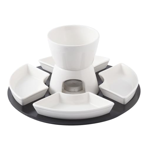 Plateau de service en céramique blanc pour dessert et fromage