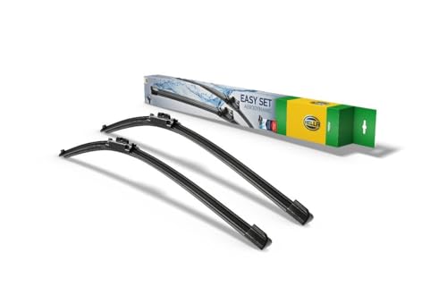 Image of HELLA 9XW 358 164-041 Easy Set OE Wiper Blade - SetOE5555 - Flat Wiper Blade - for Left-Hand Drive Vehicles - 550/550 mm - 22/22 Inch - Front - Quantity: 2