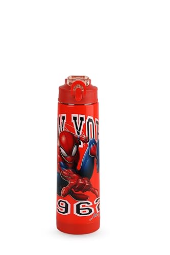 Image of CELLO Puro Steel-X Power Sip Insulated Sipper Water Bottle for Daily Use 560 ml Red | 3D Touch & Feel Design, Easy Push Open Lid Leakproof Insulated Water Bottle for School Kids, Office, Gym, Travel