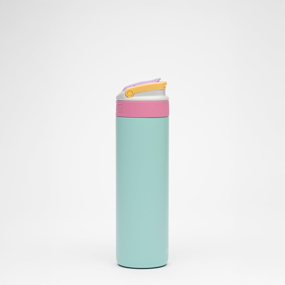 Kambukka Lagoon 600ml Kunststoff-Wasserflasche mit Strohhalm - auslaufsicher, schmutz- und geruchsresistent, spülmaschinenfest - stoßfeste und langlebige Trinkflasche - Eis am Stiel
