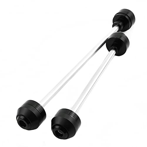 Crash-Schutz-Rahmenschieber, kompatibel mit RSV4 RSV4R TUONO V4 V4R RSV1000 MILLE Vorderrad-Hinterradachse, Gabel, Schwungarm, Crashing Pad CNC Aluminium (Schwarz, Tuono V4/V4R 2019–2021)