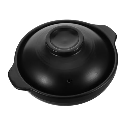 MAGICLULU Japanese Clay Pot 900ML with Lid Heat-Resistant Ceramic Casserole for Cooking Soups and Stews for Home and Commercial Use