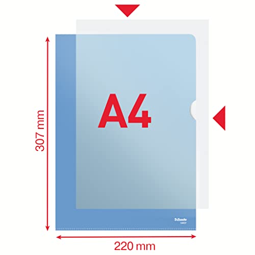 Esselte Copy-safe Folder Plastic Cut Flush A4 Blue...