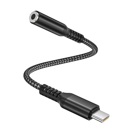 Elebase Samsung Galaxy S26 S25 Headphone Aux Adapter 0.6FT,USB C to 3.5mm Audio Converter,Type C to 1/8 Inch Jack for Galaxy S24 S23 S22 S21 S20 FE Plus Ultra,Tab S8 S9 S10,Z Flip Fold 6 7,A34 A35 A36
