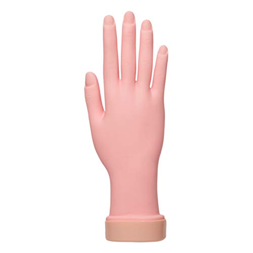 Krofaue A-90-US Nail Art Practice Hand Training Flexible Movable Fake Mannequin Hands Left & Right Manicure Tool thumb #4