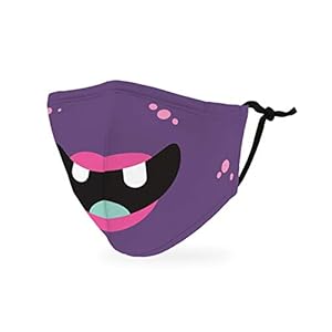 Weddingstar 3-Ply Kid’s Washable Cloth Face Mask Reusable and Adjustable with Filter Pocket – Little Purple Monster