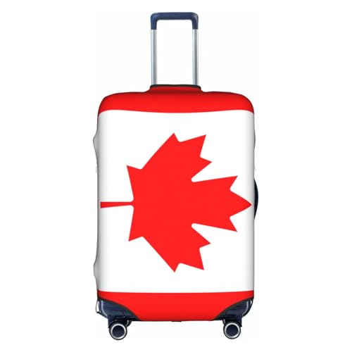 Housse de bagage drapeau canadien blanche taille L lavable pour valise de voyage