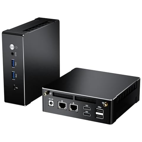 msecore Mini PC with AMD Ryzen 7 7840HS, 64G DDR5 RAM, 2T PCIE4.0 SSD, Dual LAN, Support 1 * 2.5G, 2*HDMI, 1*USB-C, 4K Triple Display, Wi-Fi 6e, Small Desktop Computer, VESA, Windows 11 Pro Cover