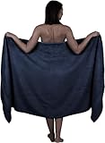 Wholesale Trade Dealz Toalla de baño extra grande de 100 x 200 cm, toallas de baño súper grandes, toallas de baño para playa, toallas de baño XL, 600 g/m² (azul marino)