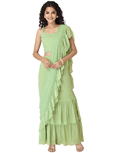 Image of Indya Women's Polyester Maxi Skirt