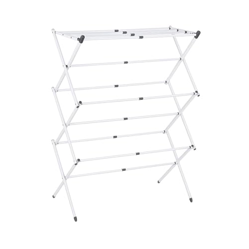 INNO-GO Foldable Metal Indoor Clothes Drying Rack, Portable Laundry Airer, Heavy Duty Laundry Stainless Steel Cloths Drying Rack
