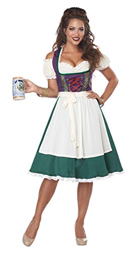 California Costumes Bavarian Beer Maid Adult Costume, Purple/Green, Medium