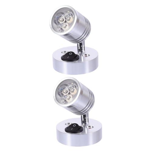 Lampe LED aluminium puissante OUNONA lot de 2 spots de plafond étanches pour bateau et camping