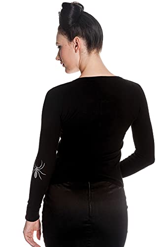 Hell Bunny Spider Vintage Style Retro Long Sleeve Sweater Cardigan2